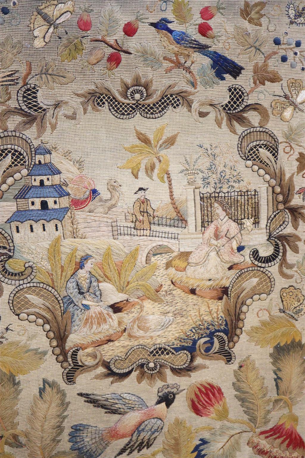 An early 19th century needlepoint,